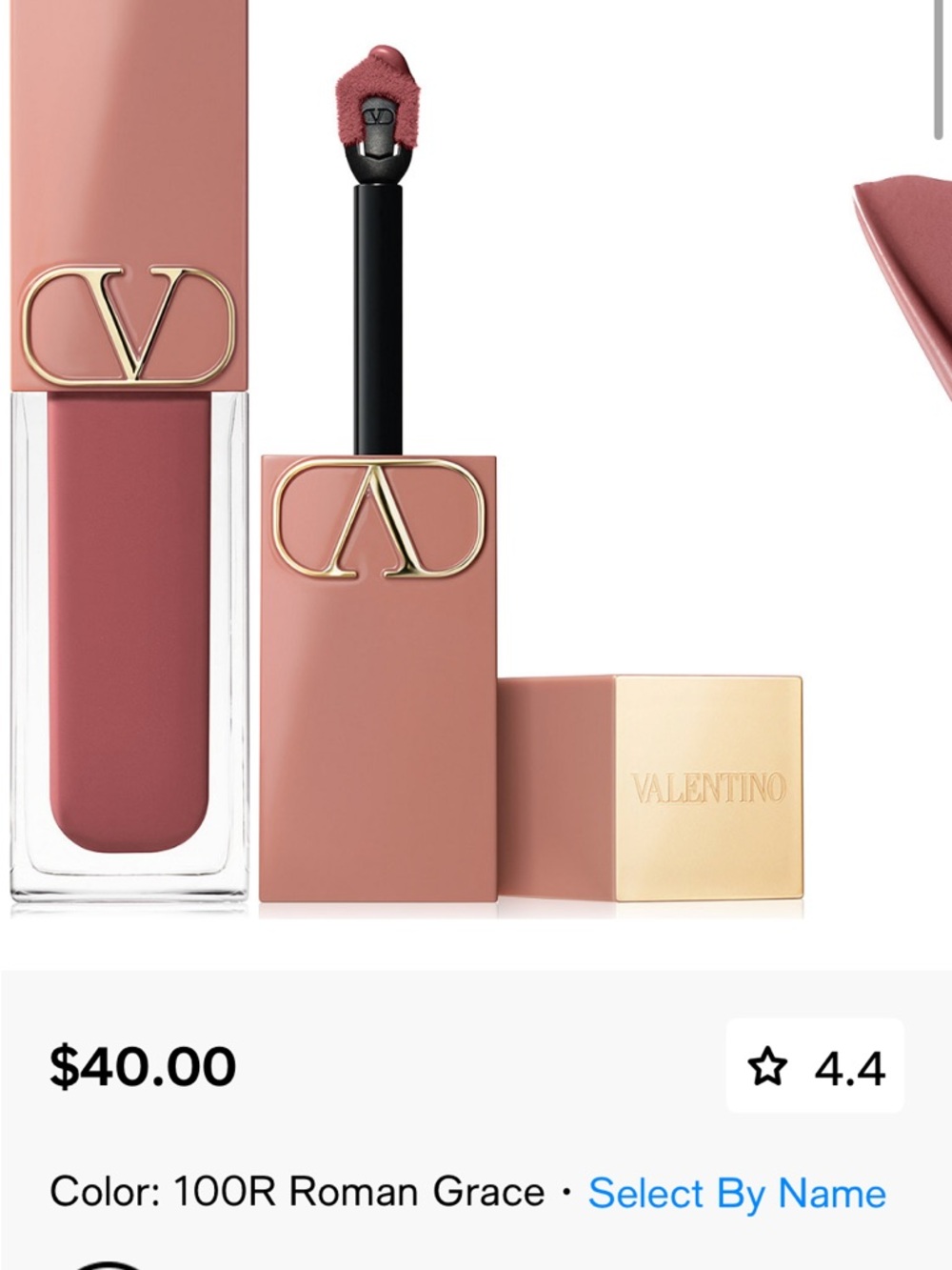 Valentino Liquid Matte Lipstick — 100R Roman Grace Pink-Nude